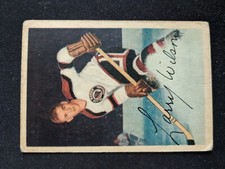 1953-54 Parkhurst Hockey Card # 74 Larry Wilson - Chicago Blackhawks (VG/EX)
