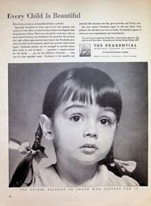VINTAGE 1940s Print Ad ~ Prudential Insurance ~ Every Child Is Beautiful - Picture 1 of 1