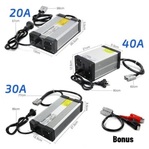 12V Lithium 20A/30A/40A 14.6V AC/DC Battery Charger For Lithium Iron LiFePO4 AU - Picture 1 of 14
