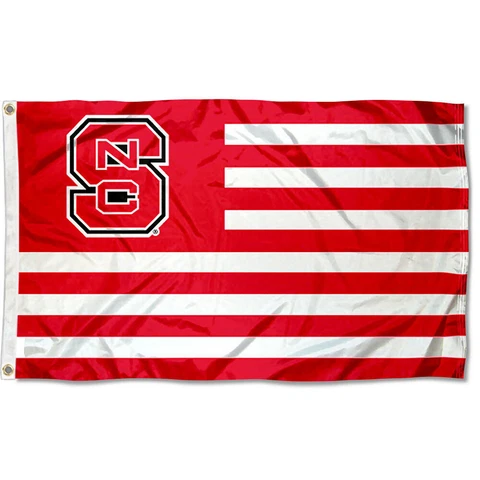 North Carolina State University Wolf Pack Stars and Stripes Nation USA Flag Cover