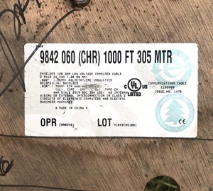 NEW Belden 9842-060 2-Pair 24AWG Shielded for RS-485 Applications 50 Metres - Picture 1 of 2