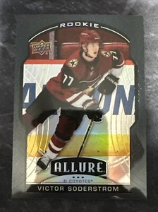 2020-21 Upper Deck Allure Rookie Black Rainbow 90 Victor Soderstrom Coyotes - Picture 1 of 2
