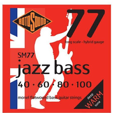 Rotosound SM77 Jazz Bass Guitar Strings Monel Flatwound Long Scale Hybrid Gauge