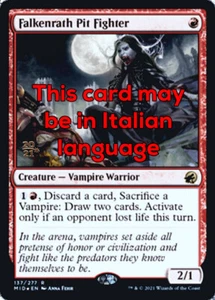 MTG FALKENRATH PIT FIGHTER FOIL EXC COMBATTENTE DELL'ARENA FALKENRATH MID PRE - Picture 1 of 1