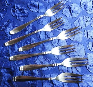 Wilkens Martin 508 Classic Art Déco - 6 Kuchengabeln- 14,8cm - Silber-90 Erh. 2- - Picture 1 of 8