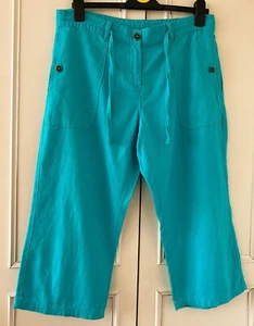 The Collection Debenhams Linen Blend Cropped Trousers size 14 NWOT - Picture 1 of 2