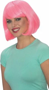 Glow Bob Wig Rave Dance Party Fancy Dress Halloween Costume Accessory 4 COLORS - Picture 1 of 3