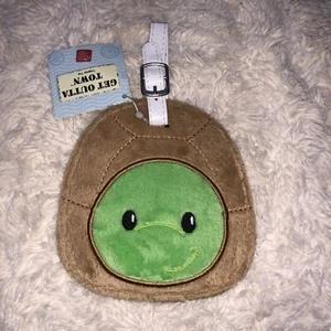 Fuzzy Turtle Suitcase Luggage Address Tag Russ Berrie Get Outta Town Kids - NEW - Picture 1 of 10