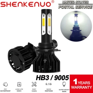 LED Headlight Bulbs High Beam Kit 9005 6000K White For 1990-2017 Toyota Camry - Picture 1 of 9