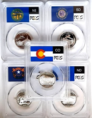 2006-S  Silver State Quarter Set ( 5 Coins) PCGS PR70 DCAM-State Flag - Image 1 of 4