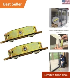 Durable Sliding Patio Door Rollers with Heat Treated Steel - 1-1/4 Inch Wheels - Picture 1 of 9