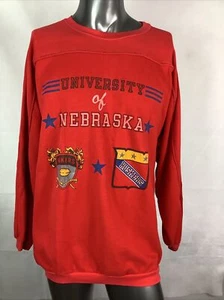 Vintage National Siebdruck University of Nebraska Huskers Sweatshirt selten Rarität Einheitsgröße - Bild 1 von 10