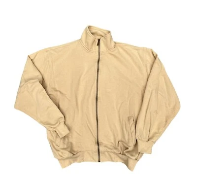 DUKE HABAND Vintage Men's LARGE Yellow Cotton Full Zip Track Jacket - Image 1 of 4