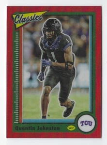 2023 Chronicles Draft Picks Classics Premium #5 Quentin Johnston Red #'d 097/149 - Picture 1 of 2