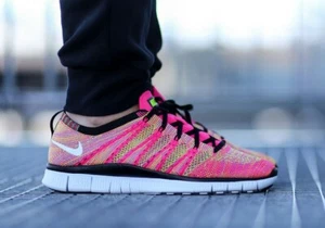 πΆ 2015 MEN'S NIKE FREE 5.0 NSW PINK FLASH US 13 TRAINERS RUNNERS FLYKNIT - Picture 1 of 5