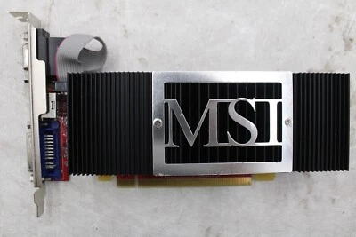 MSI GeForce 8400 GS NX8400GS-TD512EH Video Card PCie 512MB VGA S-Video DVI - Image 1 of 3