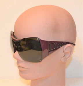 Vintage authentische Christian Dior Overshine 1 01N95 übergroße Damen Sonnenbrille pflaumengrau - Bild 1 von 6