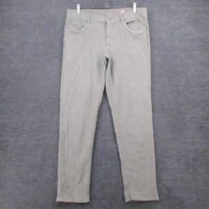 Faherty Jeans Mens 35 Terry Faded Green Slim Straight Mid Rise Preppy - Picture 1 of 13