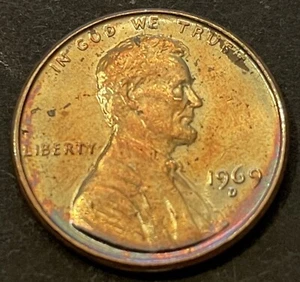 Centavo conmemorativo Lincoln 1969 D - AU/BU - bellamente tonificado - Imagen 1 de 2