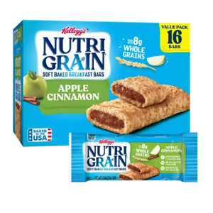 16 Count Apple Cinnamon Chewy Soft Baked Breakfast Bars Ready-to-Eat 20.8 oz - Picture 1 of 7