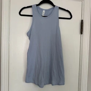 NWOT Lululemon Women's All Tied Up Open Back Tank Blue Linen Size 2 - Picture 1 of 5