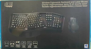 Adesso - WKB-1500GB - Wireless Ergonomic Desktop Keyboard and Laser Mouse - Picture 1 of 2