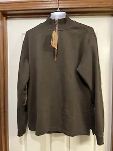 Woolrich Boysen Half Zip Long Sleeve Soft Fleece Brown Men’s New - Picture 1 of 10