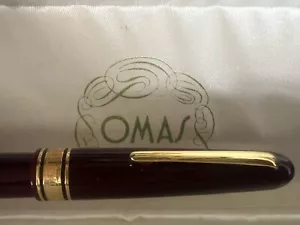 🔴 OMAS EXTRA penna stilografica Ogiva rossa pennino ORO 18 KT F greca vintage - Foto 1 di 15