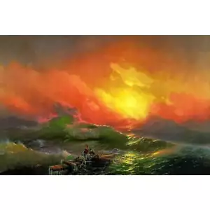 Ivan Aivazovsky, The Ninth Wave, 1850, 100% Cotton Art Paper, 28" x 42" - Picture 1 of 10
