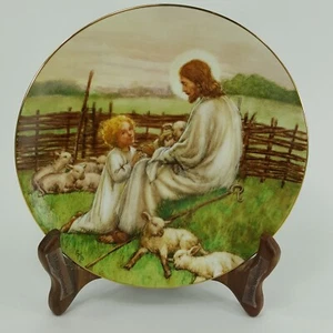 Plato chino The Lord's My Shepherd 8" placa Cicely Mary Barker con S George N^GM5 - Imagen 1 de 10