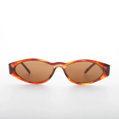 Sleek Tortoise 90s Vintage Sunglass with Gold Detail Brown Lens - Gala - Image 1 of 3