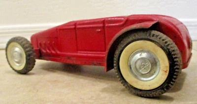 Vintage 1960's Nylint Red Roadster Metal Hot Rod Toy With No Seat! Pressed Steel - Image 1 of 4