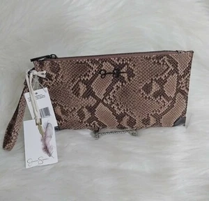 Jessica Simpson Python Natural Frankie Wristlet - Picture 1 of 7