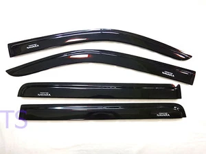 3 Inch 4dr Black Visor Weather Guards Fits Nissan Frontier Navara D40 2006 2013 - Picture 1 of 6