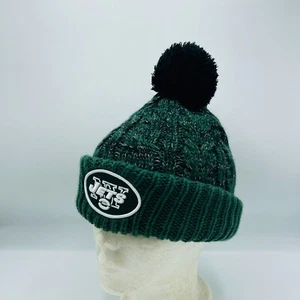Cappello donna NFL Jets in maglia verde pom pom - Foto 1 di 7
