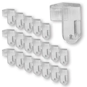 Fensterhaken | Dekohaken | Türhaken | Transparent/Weiß | Fensterdeko | 20 Stück - Bild 1 von 12