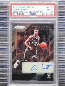 2018-19 Prizm Caris LeVert Sensational Signatures Autograph Auto #SS-CLV PSA 9