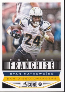 Ryan Mathews 2013 Score Future Franchise #325 Los Angeles Chargers Football Card