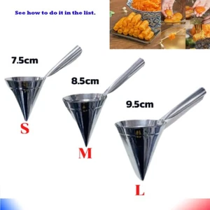 THAI MOLD DESSERT TRADITIONAL KITCHEN STAINLESS STEEL YOLK CONE MADE EGG DESSERT - Picture 1 of 16