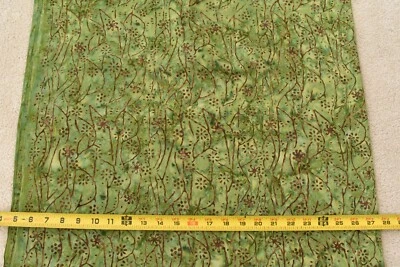 By 1/2 Yd, Brown on Green Batik Fabric, Moda/Over the Rainbow/41014-46, M9043 - Image 1 of 4