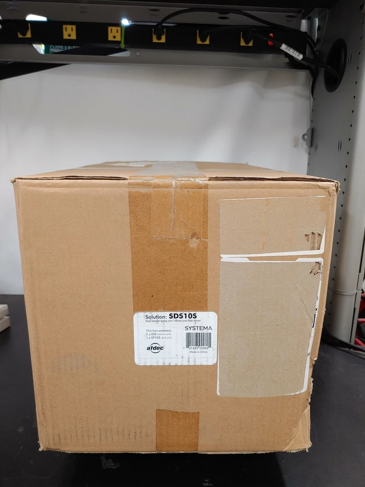 ATDEC Systema SDS10S Dual Monitor Spring Arm 100mm Post Dest Mount - Image 1 of 4