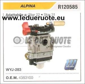 4353100 CARBURATORE A MEMBRANA WYJ - 283 ALPINA STAR 22 STAR 31 WALBRO - Picture 1 of 1