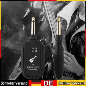 A8 UHF-Gitarren-Funksystem, Sender, Empfänger, eingebauter wiederaufladbarer Akk - Bild 1 von 10