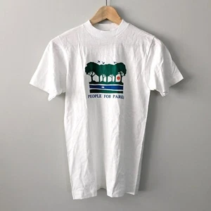 Vintage Single Stitch T Shirt Extra Small Youth Large XS Anvil USA 80s Parks - Picture 1 of 6