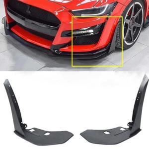 Matte Black Front Bumper Corner Winglet For 2015-2021 Ford Mustang GT500 Style - Picture 1 of 7