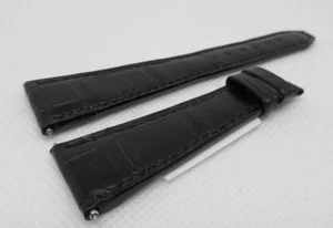 Neu Pierre Kunz 20 mm schwarz Alligatorleder Armband Original-Zubehör-Hersteller  - Bild 1 von 5
