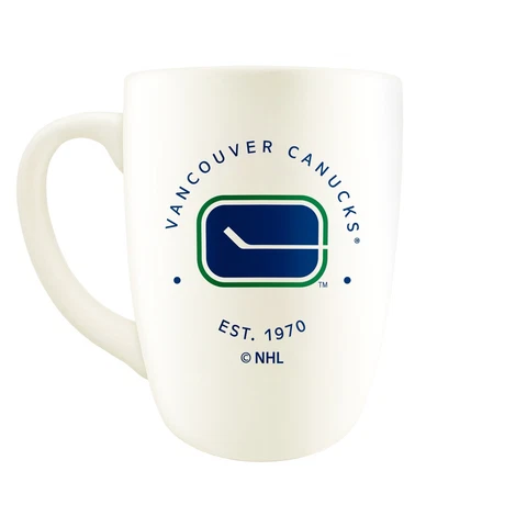 Vancouver Canucks The Sports Vault 14oz. Vintage Stamp Retro Diner Mug Hockey Cover