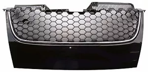 VW 05-08 GOLF MK5 V GTI JETTA Grille BK/CH FRONT BUMPER GRILLE w/o Logo Base - Picture 1 of 1
