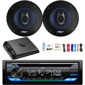 Receptor de CD AM/FM Bluetooth DIN JVC, 2x Altavoces 360W de 6,5"" con Kit - Imagen 1 de 5
