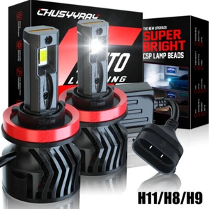 2x H9 H11 LED Headlight Bulbs 6000K White For Kawasaki ZX14r 2006-2013 2014 2015 - Picture 1 of 12